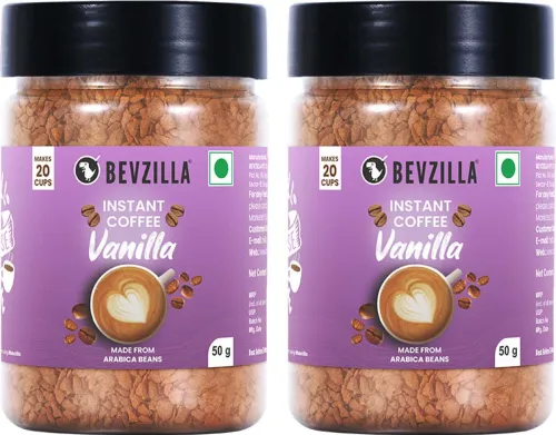Image of Bevzilla Vanilla Flavoured Instant Coffee Powder 50g (PO2)