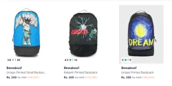 Bewakoof Backpacks Up to 77% Discount