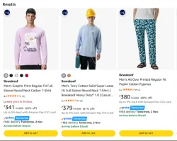 Bewakoof Clothing & Accessories at minimum 75% Discount