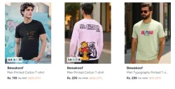  Bewakoof Mens Cotton T-shirt Upto 85% OFF