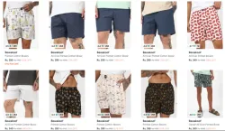 Bewakoof mens shorts up to 75% Discount 