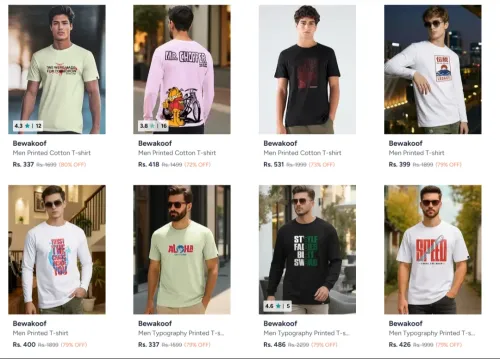 Image of Bewakoof Men's Clothing up to 80% Discount