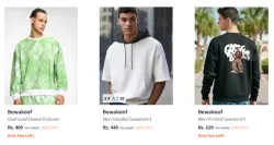 Bewakoof Mens Sweatshirt at Minimum 70% Discount