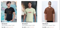 Bewakoof Mens T-shirts up to 80% Discount