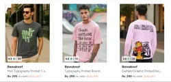 Bewakoof TShirts at minimum 80% Discount