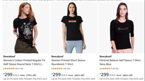 Image of Bewakoof Women's Cotton Upto 70% Discount
