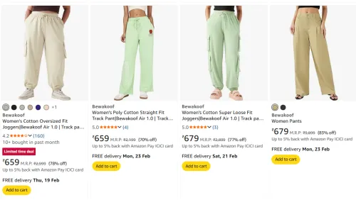 Image of Bewakoof womens jeans minimum 78% discount 