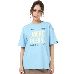 Bewakoof Women's Letter Print Oversized Fit T-Shirt
