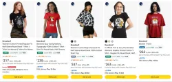 Bewakoof Womens T-shirt upto 82% Discount