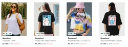 Bewakoof womens T-Shirts Starting ₹169