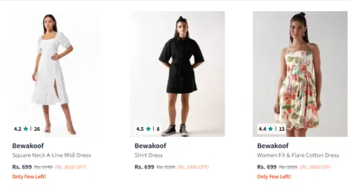 Image of Bewkoof Dress Starting @ ₹699