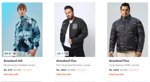Image of Bewkoof MeN Jacket Minimum 70% Discount