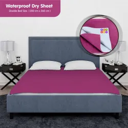 BeyBee Cotton Baby Bed Protecting Mat (Rani Pink, Free)