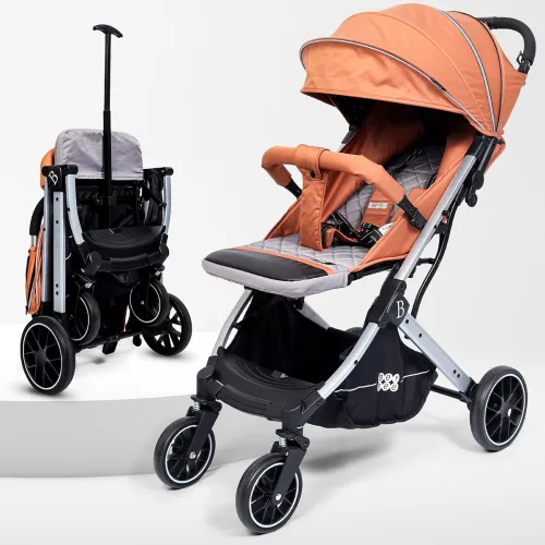 Image of BeyBee Premium Stroller Pram for Baby Peach