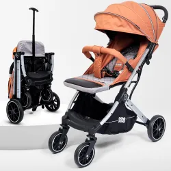 BeyBee Premium Stroller Pram for Baby Peach