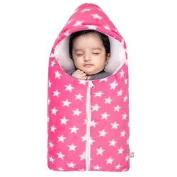 BeyBee Super Soft Lightweight Baby Blanket Zipper with Hood | for New Born