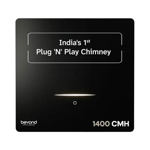 Image of Beyond Appliances Cube Pro Plug N Play Ductless Kitchen Chimney | 1400 CMH | Auto Clean | 5-Stage Charcoal Activated Fil