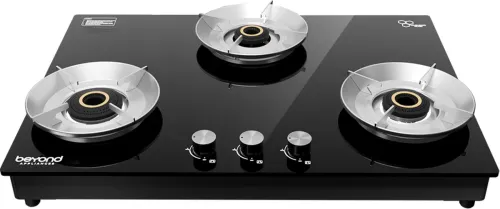 Image of Beyond Appliances Quantum Pro 3 Burner Glass Automatic Gas Stove