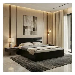 Bharat Lifestyle Amsterdam Engineered Wood Queen Bed Without Storage 72x60 Inch Mattress Size
