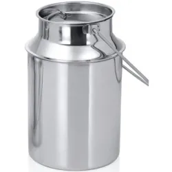 BHATI Stainless Steel Milk Storage Can with Lid - (Silver) (5 Ltr)