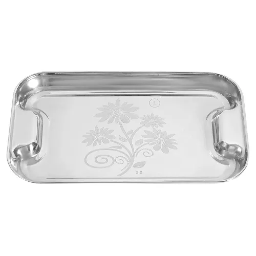 Image of BHATI Stainless Steel Serving Tray lemon Platter with Steel