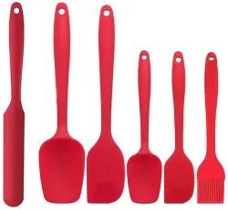 BHAVI CREATION Silicone Spatula Sets of 6 Pcs