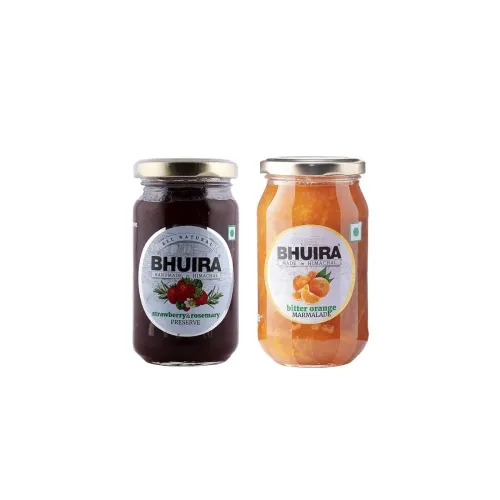 Image of Bhuira All Natural Strawberry & Rosemary Jam (240g Each Pack of 2)