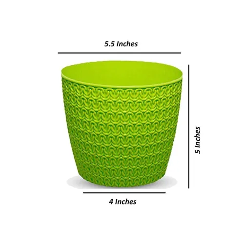 Image of Bianco Decorative Indoor and for Outdoor Flower Pots/Planters, Table Top Decorative Pot