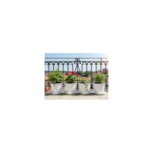 Image of Bianco Plastic Duro Flower Pot Po4