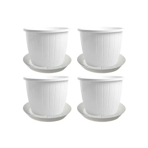 Image of Bianco Plastic Duro Flower Pot Po4