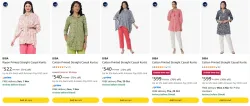 BIBA Women s Short Kurti at minimum 70% Discount