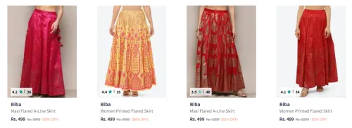 Image of Biba women's skirt starting @ ₹499