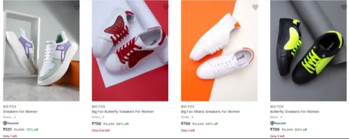 Image of Big Fox Women's Casual Shoes upto 72% Discount