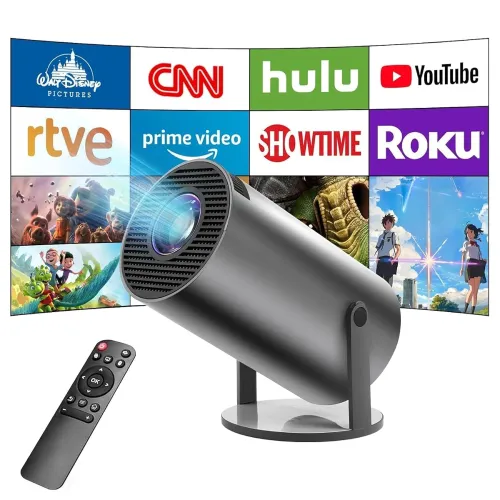 Image of BIGASUO Mini Projector, Portable Projector with WiFi and Bluetooth