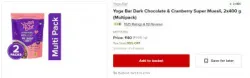 Bigbasket : Yoga Bar Dark Chocolate 2x400 g (Multipack)