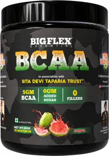 Image of Bigflex Desh Ka BCAA Powder – 5g Pure BCAA per Serving 30 Servings BCAA (180 g, Guava)
