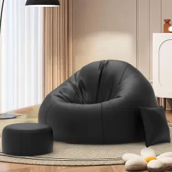 Biggie Bean Bag Chair with Beans Filled 4XL Bean Bag Sofa with Free Cushion 
