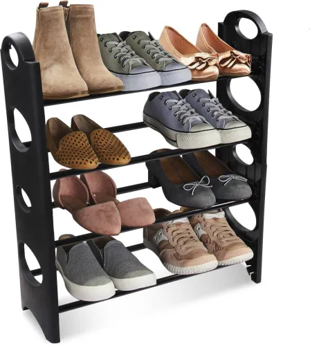 Image of Bigkart Multipurpose Foldable Shoe Rack 4-Shelf