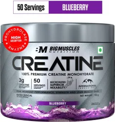 BIGMUSCLES Creatine Monohydrate (Blueberry, 155g)