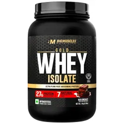 Bigmuscles Gold Whey Isolate 1kg – Rich Chocolate