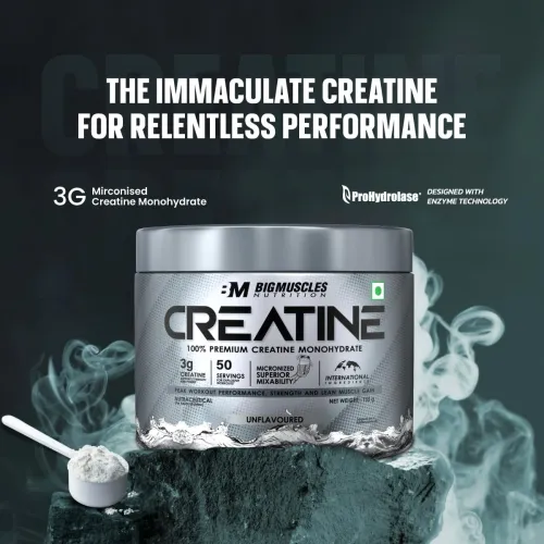 Image of Bigmuscles Nutrition Creatine [155g, 50 Servings]|Mango Martini | Micronized Creatine Monohydrate To Support Lean Muscle