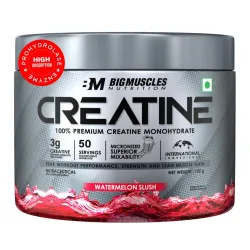 Bigmuscles Nutrition Creatine [155g, 50 Servings]|Watermelon Slush | Micronized Creatine Monohydrate To Support Lean Mus