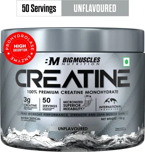 Image of BIGMUSCLES NUTRITION Creatine Monohydrate [50 Servings,155 g,]