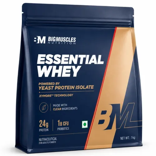 Image of Bigmuscles Nutrition Essential Whey Protein with Fibre [Dutch Chocolate, 1kg]