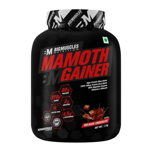 Image of Bigmuscles Nutrition Mamoth Gainer Powder (Chocolate 3Kg)