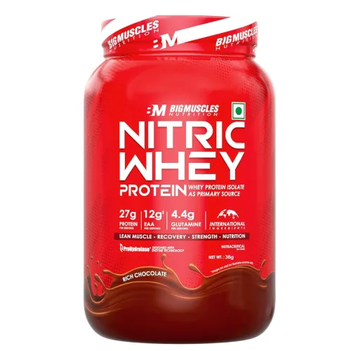Image of Bigmuscles Nutrition Nitric Whey protein | 27g Isolate Whey Protein |
