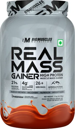 Image of BIGMUSCLES NUTRITION Real Mass Gainer (2 kg, Chocolate)