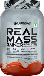 BIGMUSCLES NUTRITION Real Mass Gainer (2 kg, Chocolate)
