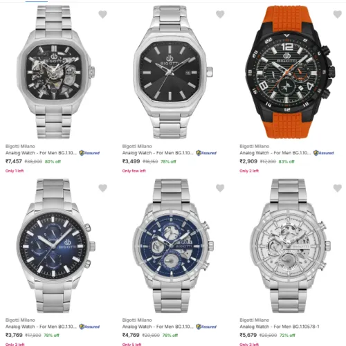 Image of Bigotti Milano Watches Upto 80% Discount