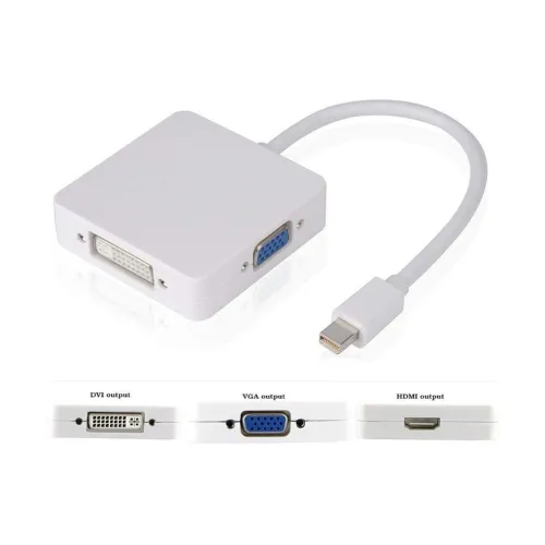 Image of BigPlayer 3-in-1 Mini DisplayPort Cable (White)